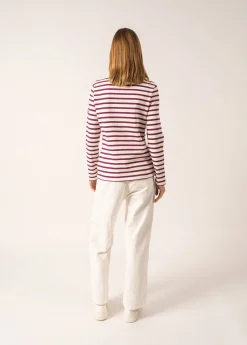 SAINT JAMES Marinières*Marinière Méridame Ecume/prune