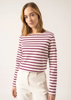 SAINT JAMES Marinières*Marinière Méridame Ecume/prune