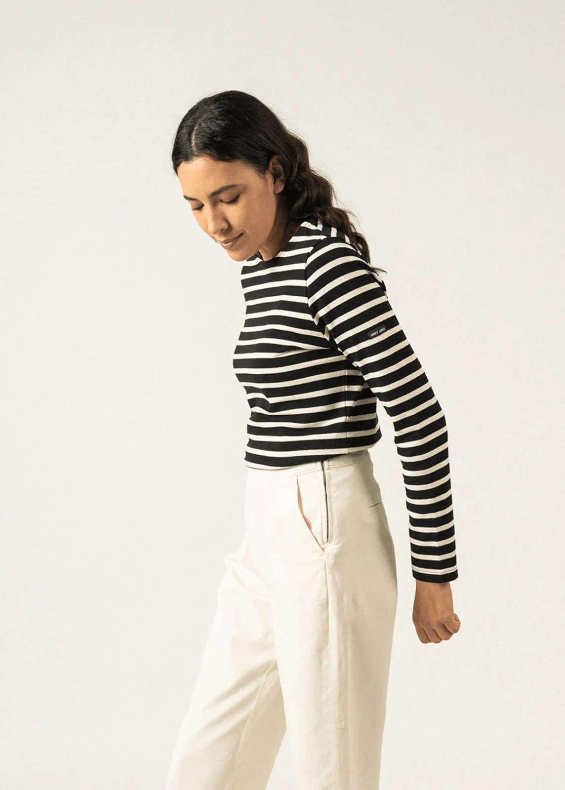 SAINT JAMES Marinières*Marinière Méridame Noir/ecru