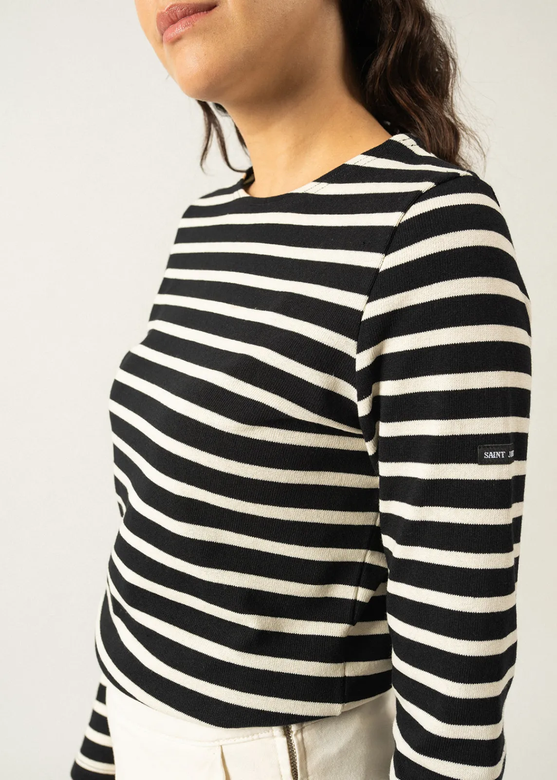 SAINT JAMES Marinières*Marinière Méridame Noir/ecru
