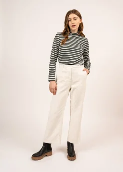 SAINT JAMES Pantalons & Shorts*Pantalon en velours Tess Blancd'hiver