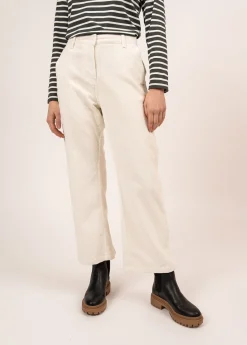 SAINT JAMES Pantalons & Shorts*Pantalon en velours Tess Blancd'hiver