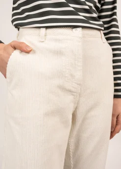 SAINT JAMES Pantalons & Shorts*Pantalon en velours Tess Blancd'hiver