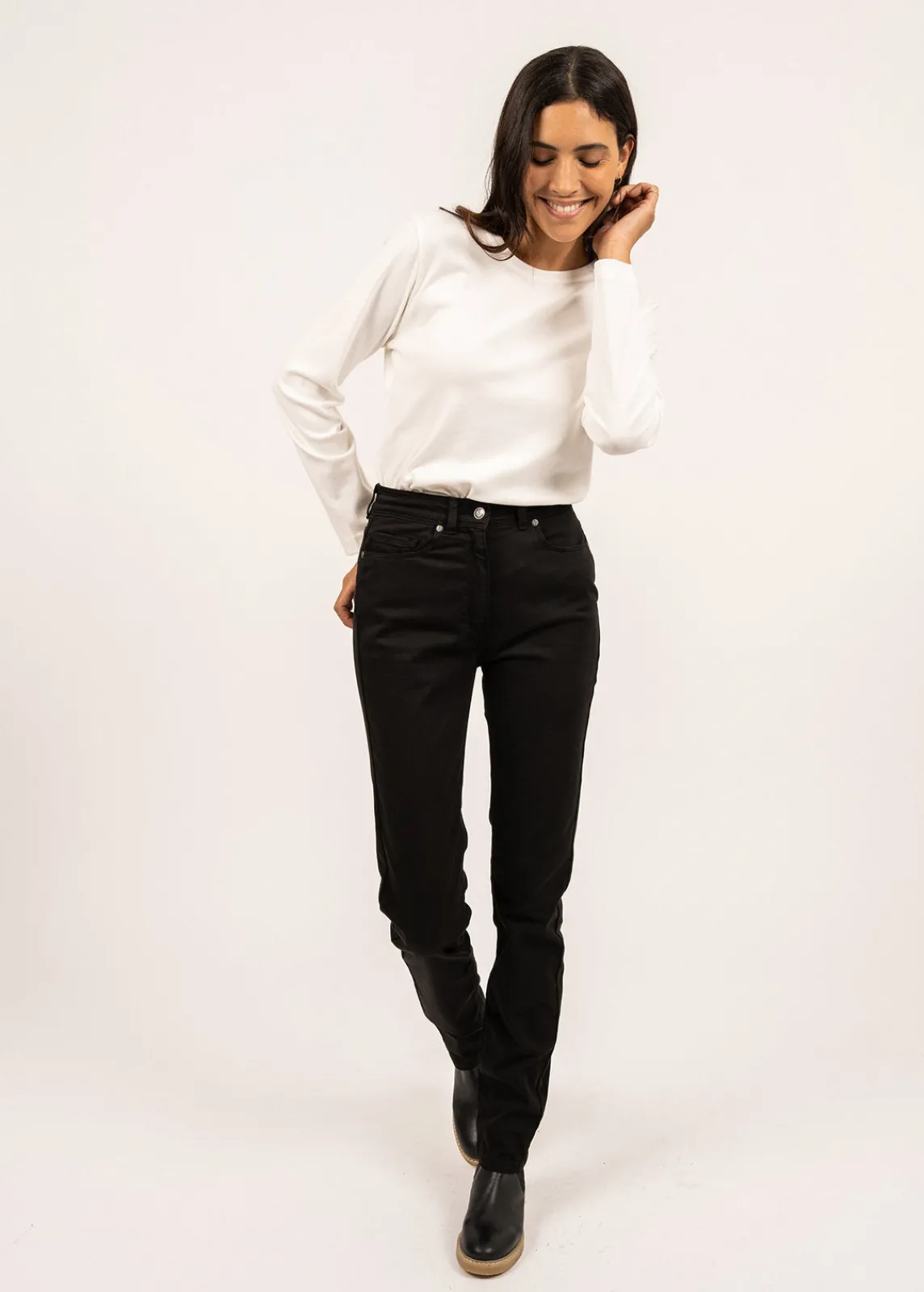 SAINT JAMES Pantalons & Shorts*Pantalon taille haute Mimosa Noir