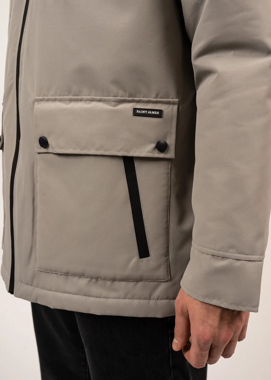 SAINT JAMES Cabans Et Manteaux*Parka imperméable St Gaetan Gris