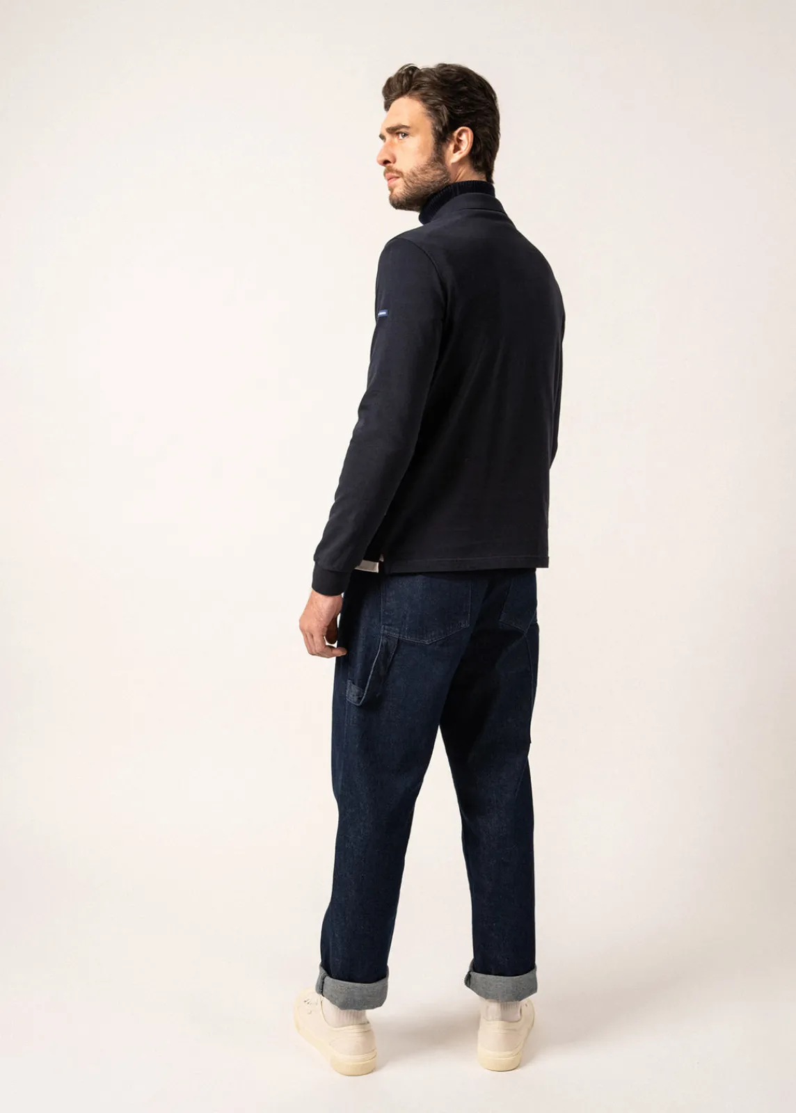 SAINT JAMES T-shirts & Polos*Polo rayé style rugby Pierrot Amiral/ecume