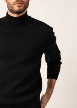 SAINT JAMES Pulls & Gilets*Pull à col montant Tarbes Noir