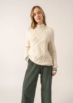 SAINT JAMES Pulls & Gilets*Pull col montant Alpes Blancd'hiver