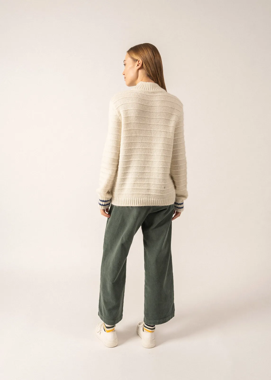 SAINT JAMES Pulls & Gilets*Pull col montant Alpes Blancd'hiver