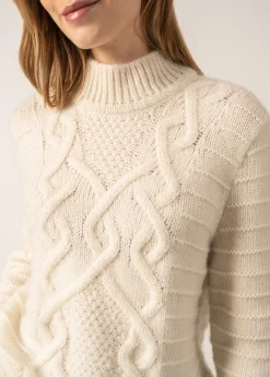 SAINT JAMES Pulls & Gilets*Pull col montant Alpes Blancd'hiver