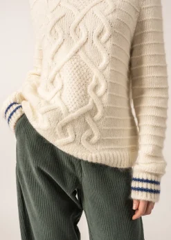 SAINT JAMES Pulls & Gilets*Pull col montant Alpes Blancd'hiver