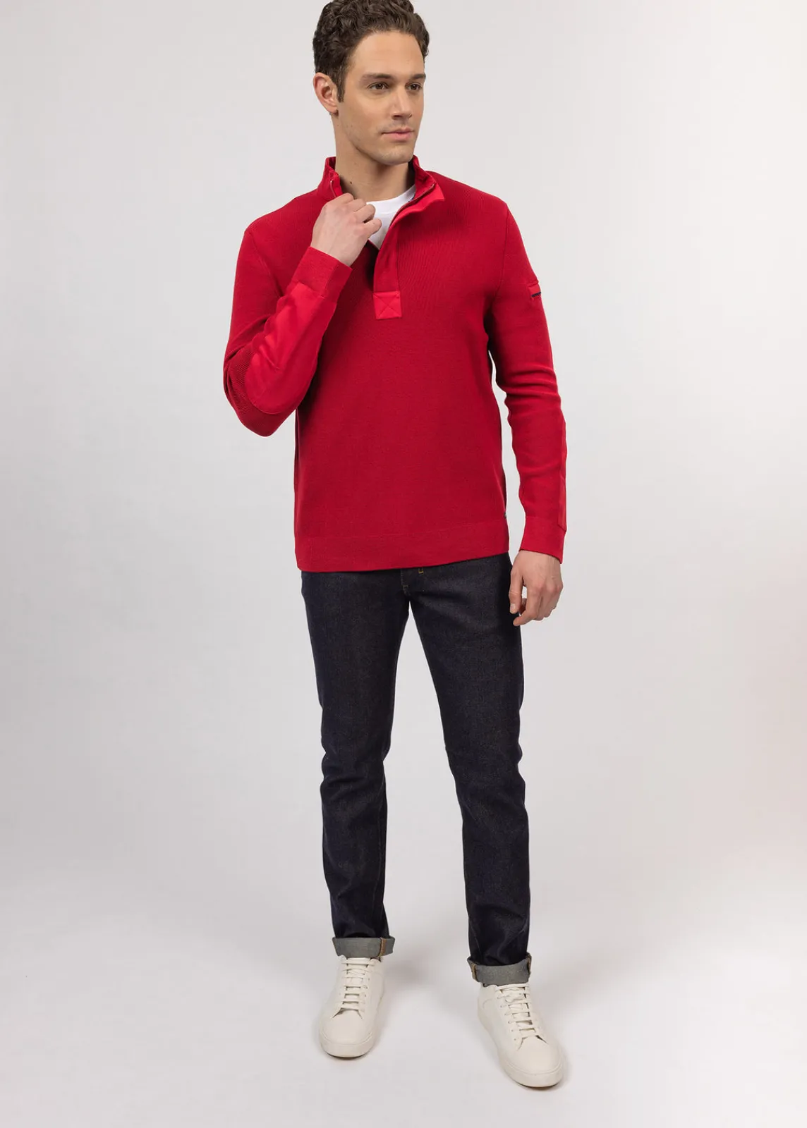 SAINT JAMES Pulls & Gilets*Pull col montant zippé Loup de mer Persan