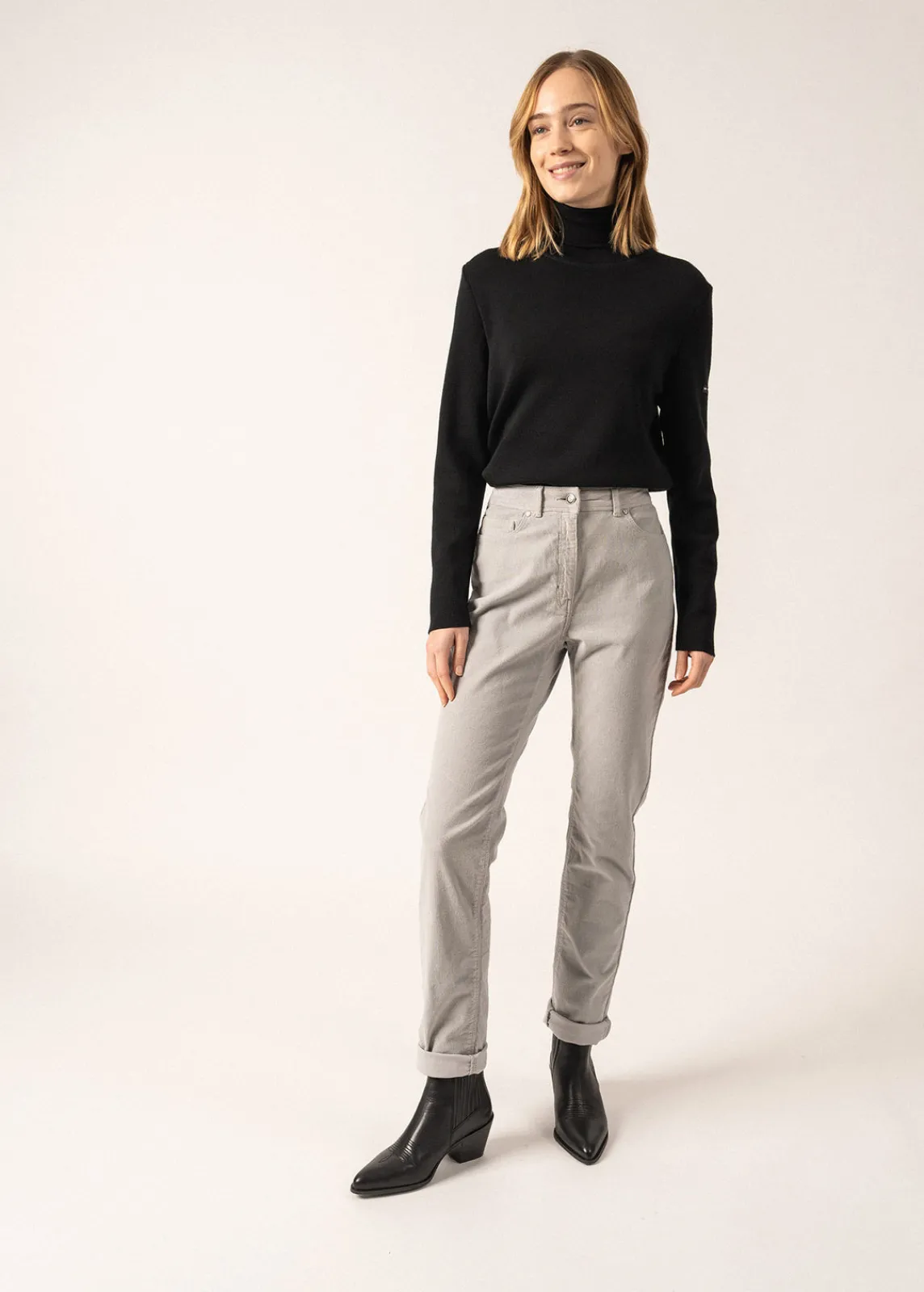 SAINT JAMES Pulls & Gilets*Pull col roulé Houat Noir