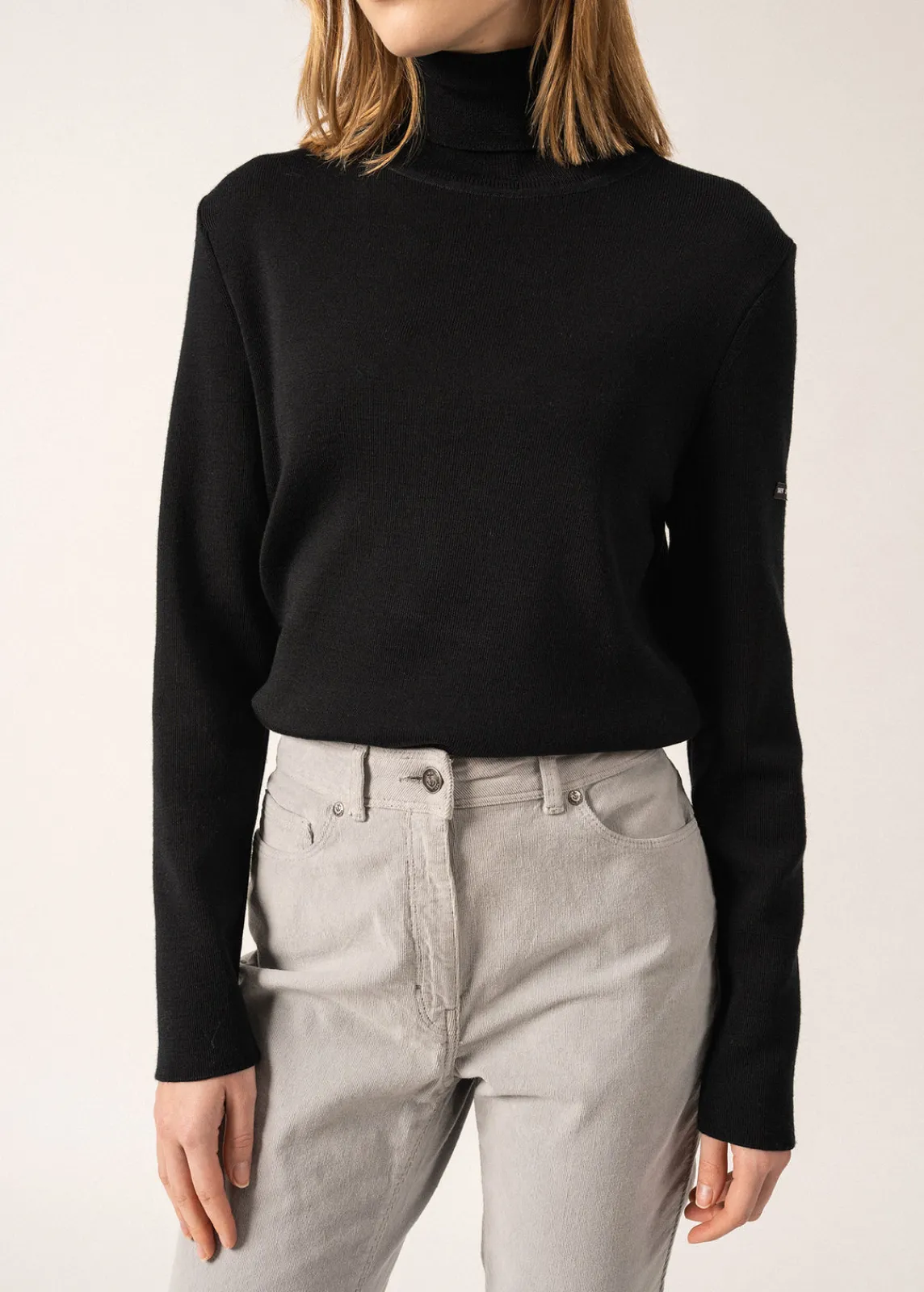 SAINT JAMES Pulls & Gilets*Pull col roulé Houat Noir