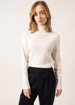 SAINT JAMES Pulls & Gilets*Pull col roulé Houat Blanc