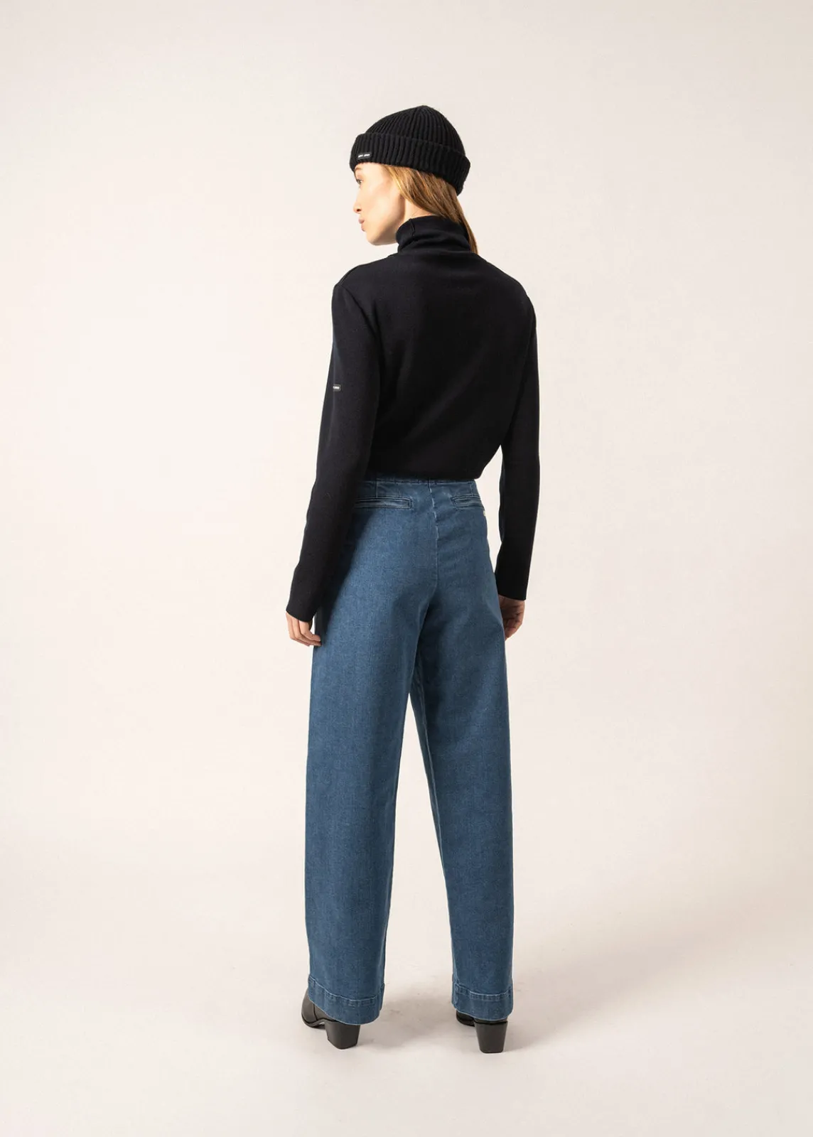 SAINT JAMES Pulls & Gilets*Pull col roulé Houat Navy