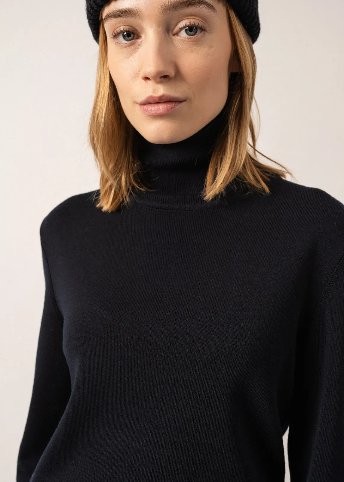 SAINT JAMES Pulls & Gilets*Pull col roulé Houat Navy