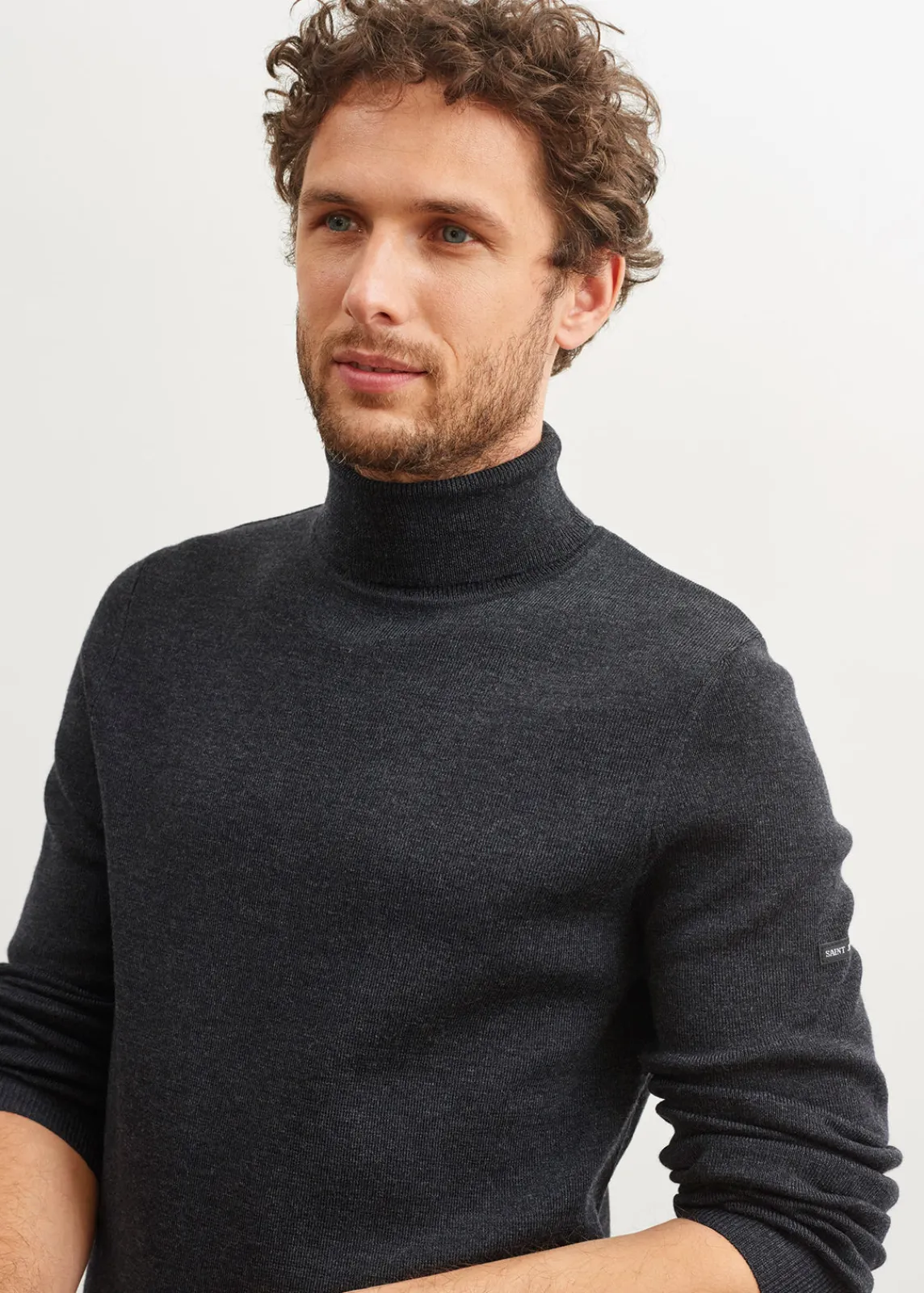 SAINT JAMES Pulls & Gilets*Pull col roulé Lery Anthracite