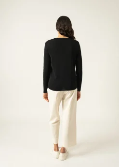 SAINT JAMES Pulls & Gilets*Pull col V Bréhat Noir