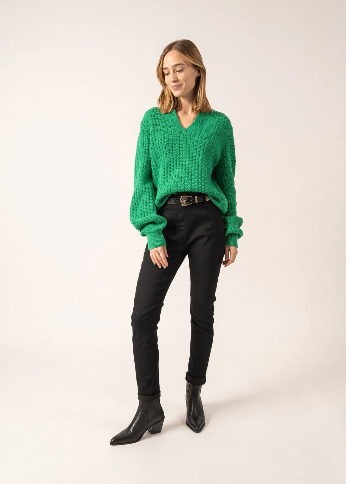 SAINT JAMES Pulls & Gilets*Pull col V Fairlie Trefle