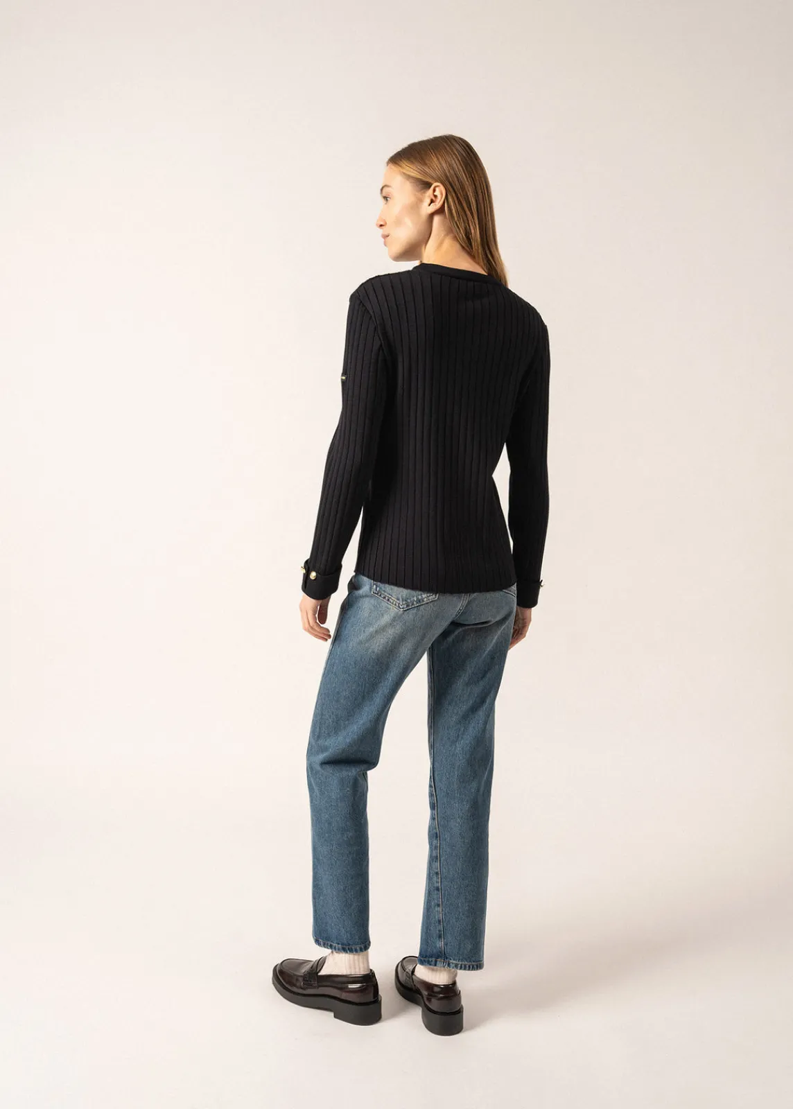 SAINT JAMES Pulls & Gilets*Pull en côtes plates Rivage Navy