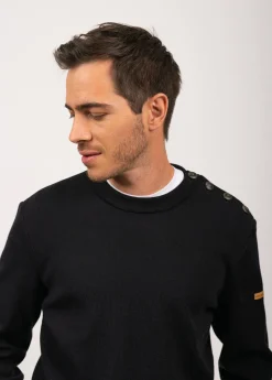 SAINT JAMES Pulls Marins*Pull esprit marin à coudières Patrimoine Marine