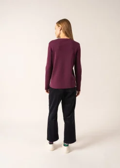 SAINT JAMES Pulls & Gilets*Pull fin Molène Prune