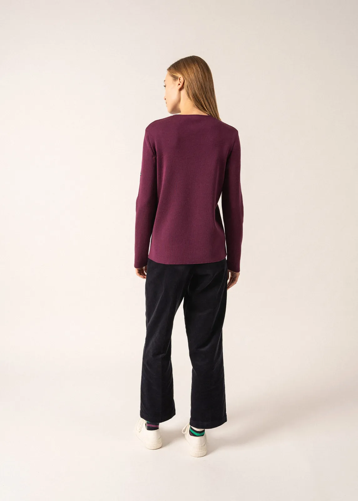 SAINT JAMES Pulls & Gilets*Pull fin Molène Prune