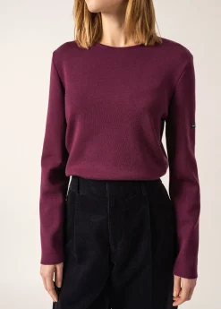 SAINT JAMES Pulls & Gilets*Pull fin Molène Prune