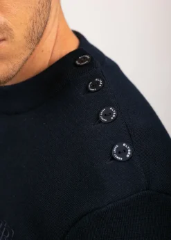 SAINT JAMES Pulls Marins*Pull marin à rayure tricolore Navy