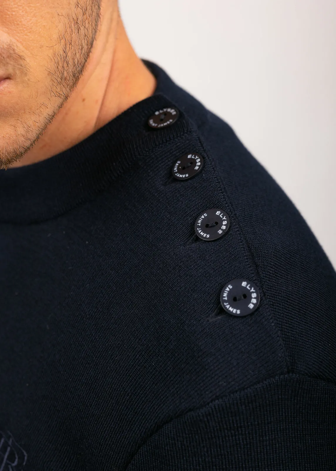 SAINT JAMES Pulls Marins*Pull marin à rayure tricolore Navy