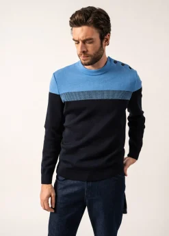 SAINT JAMES Pulls Marins*Pull marin Aquitaine Marine/oxygene