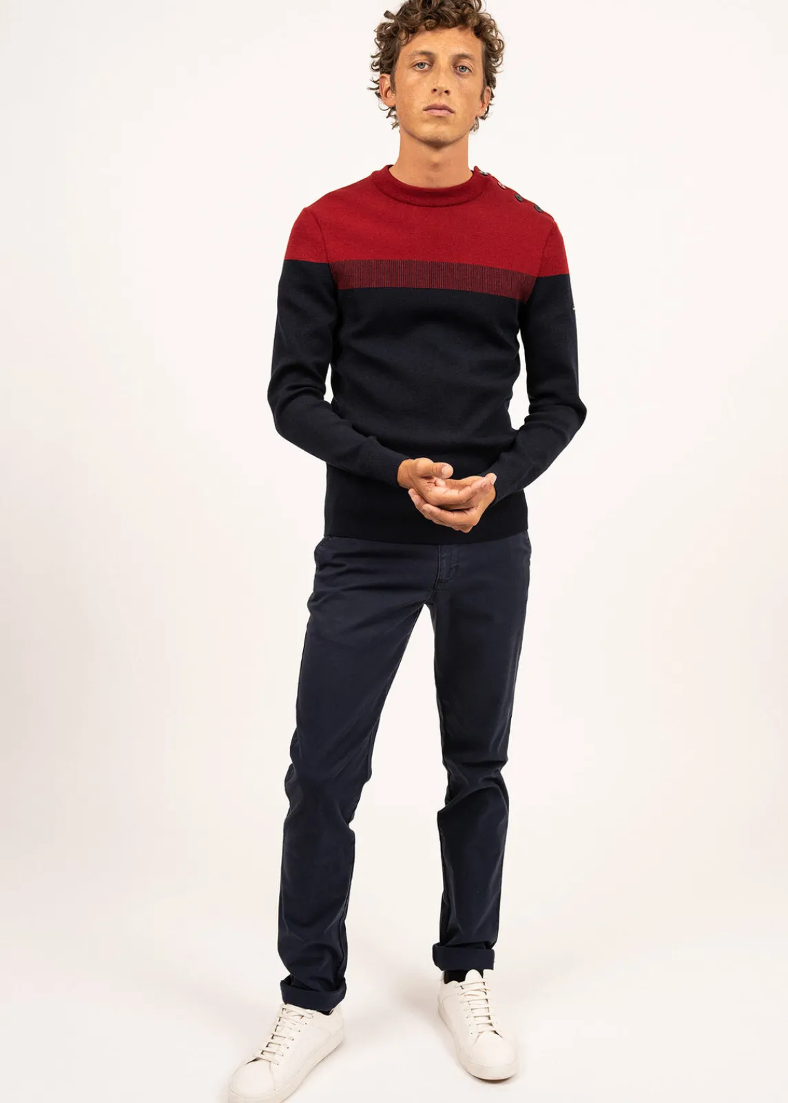 SAINT JAMES Pulls Marins*Pull marin Bretagne Marine/persan