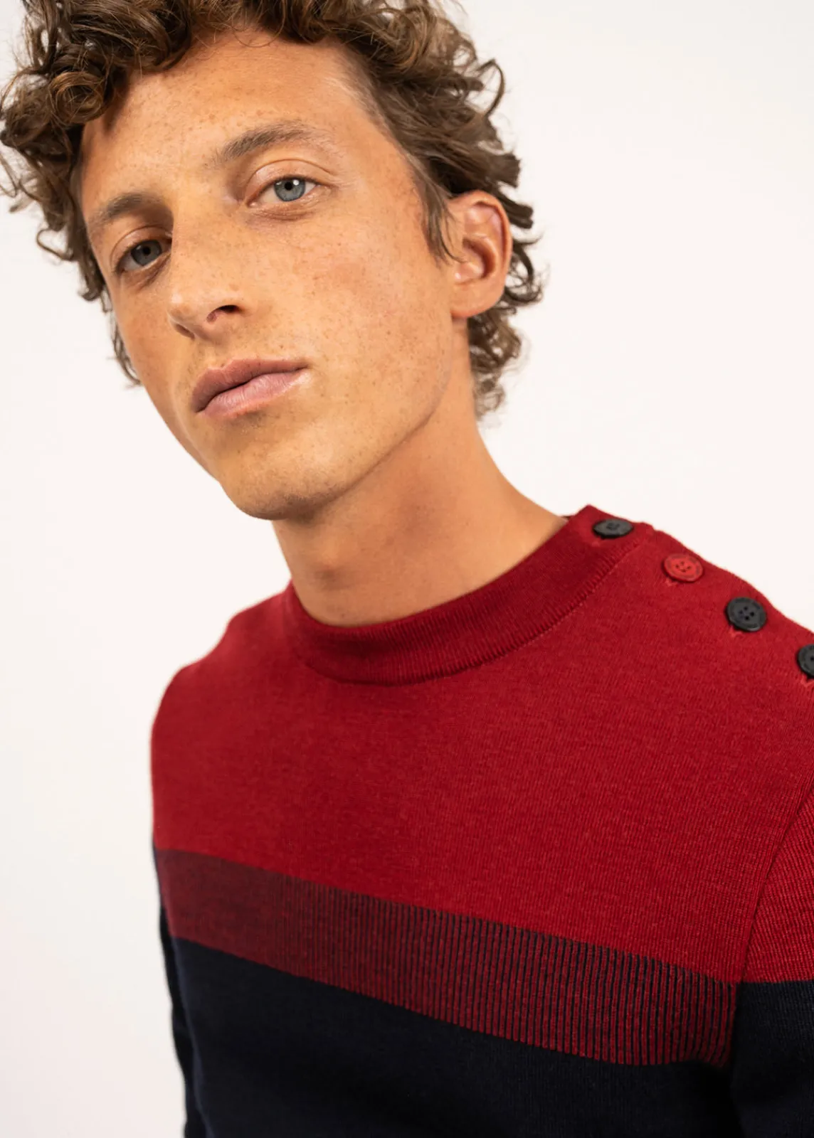 SAINT JAMES Pulls Marins*Pull marin Bretagne Marine/persan