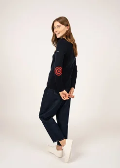 SAINT JAMES Pulls Marins*Pull marin Brégançon à coudières Navy