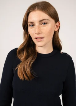 SAINT JAMES Pulls Marins*Pull marin Brégançon à coudières Navy