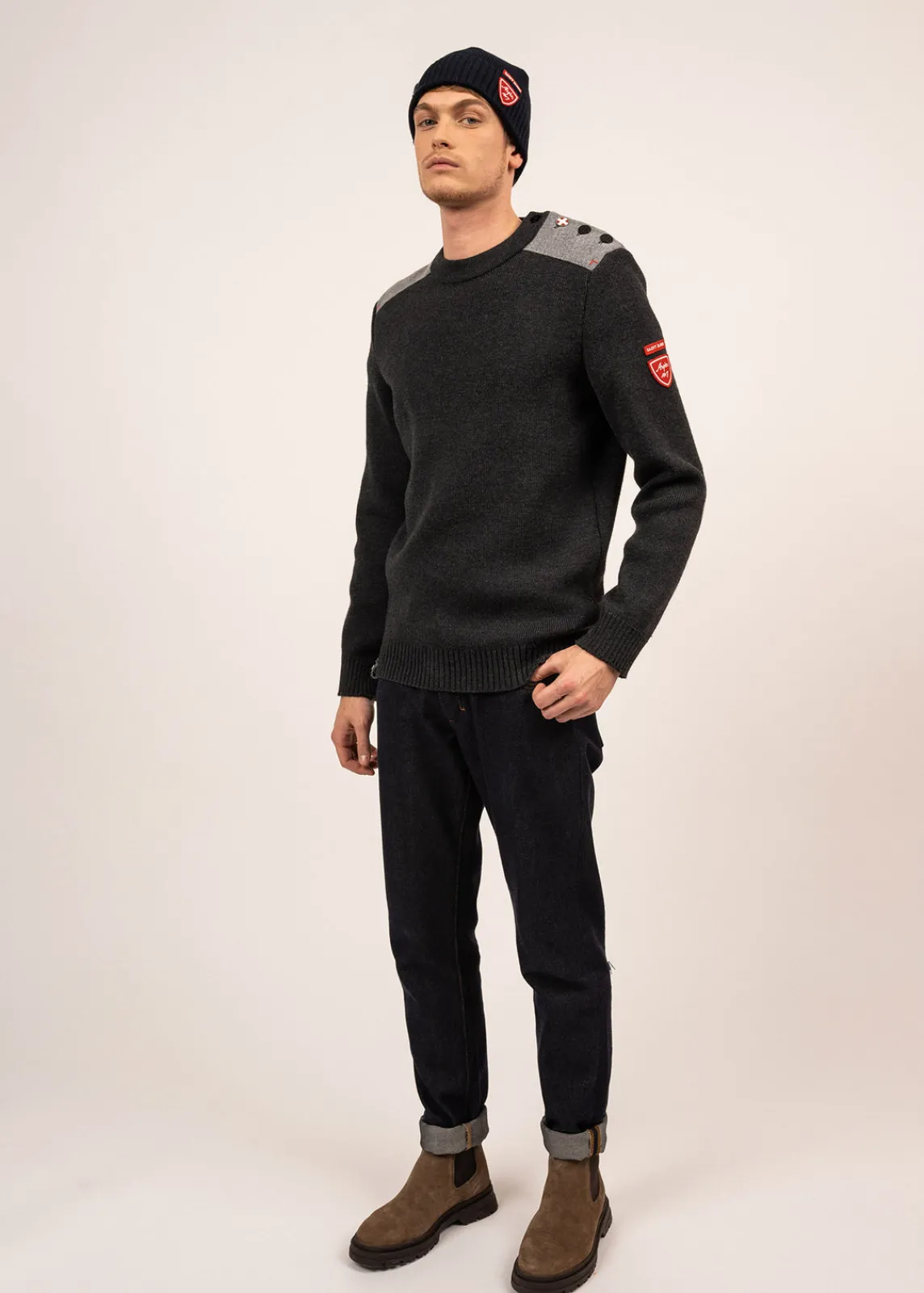 SAINT JAMES Pulls Marins*Pull marin Moraine Arpin Anthracite