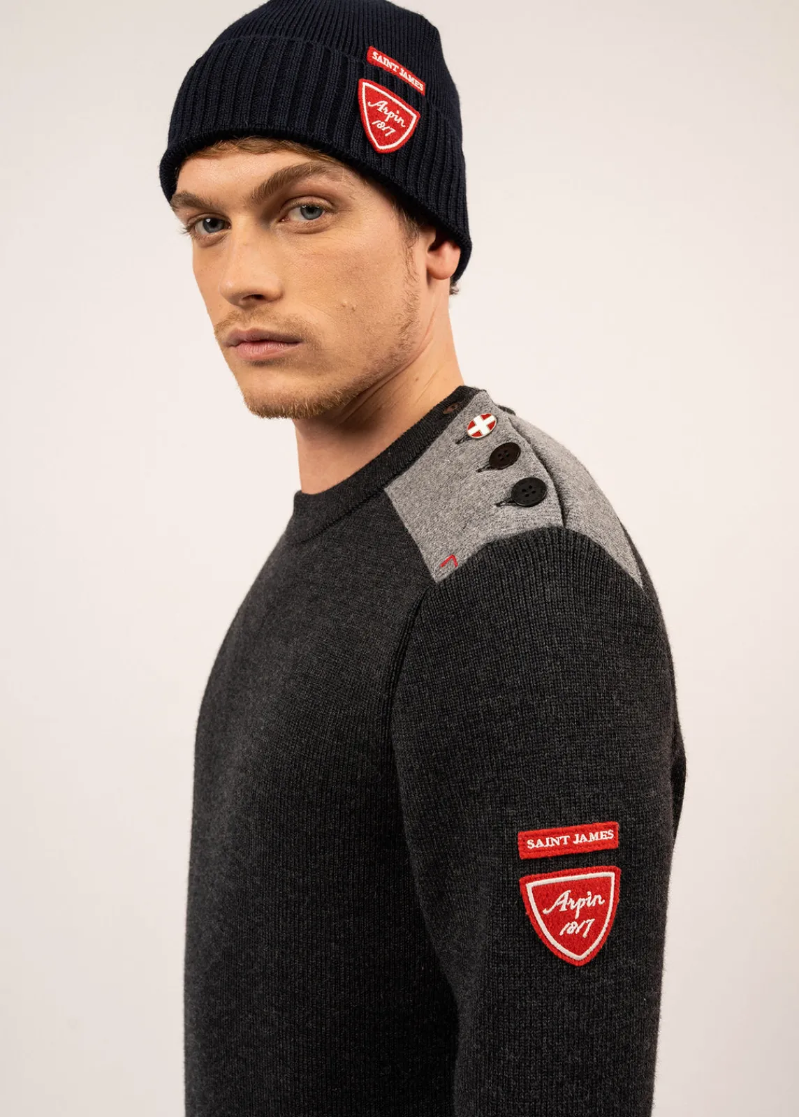 SAINT JAMES Pulls Marins*Pull marin Moraine Arpin Anthracite