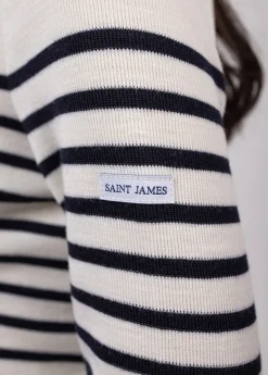 SAINT JAMES Pulls Marins*Pull marin rayé Brégançon Blanc/navy/navy