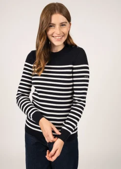 SAINT JAMES Pulls Marins*Pull marin rayé Rochefort Navy/ecume