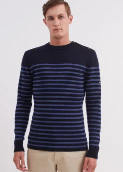 SAINT JAMES Pulls Marins*Pull marin rayé Rochefort Navy/jean