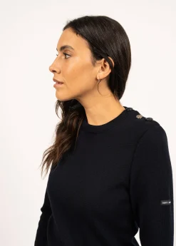 SAINT JAMES Pulls Marins*Pull marin uni Brégançon Navy