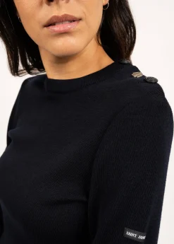 SAINT JAMES Pulls Marins*Pull marin uni Brégançon Navy