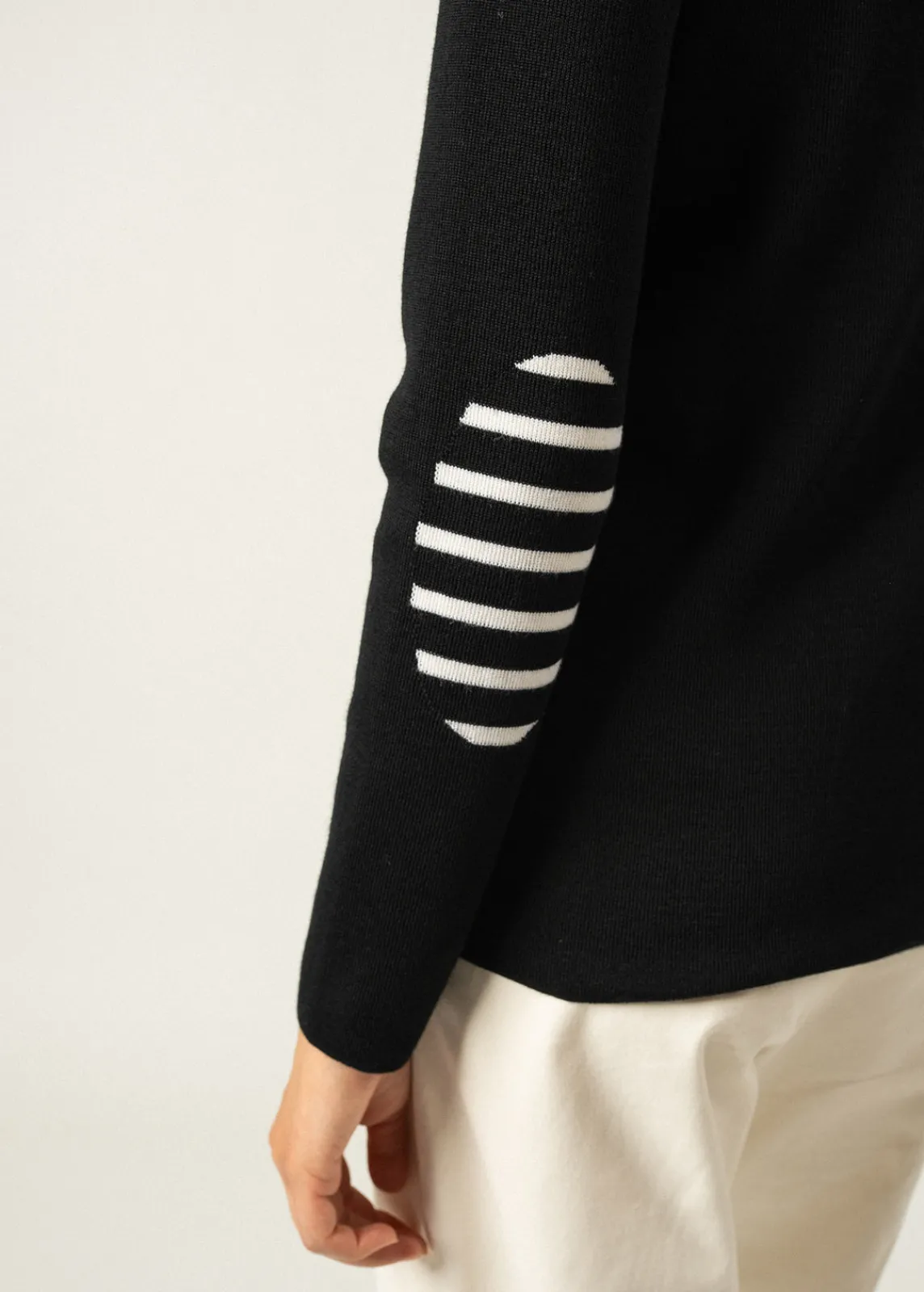 SAINT JAMES Pulls Marins*Pull marin uni Brégançon Noir