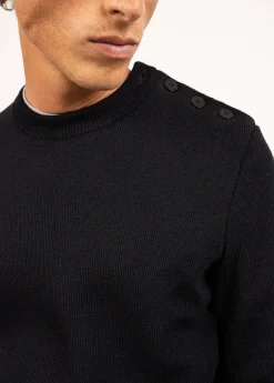 SAINT JAMES Pulls Marins*Pull marin uni Cancale Navy