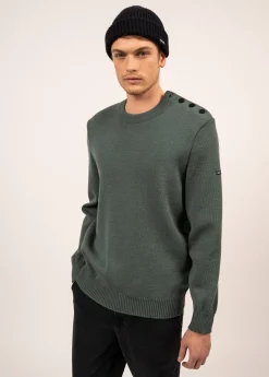 SAINT JAMES Pulls Marins*Pull marin uni Cancale Vegetal