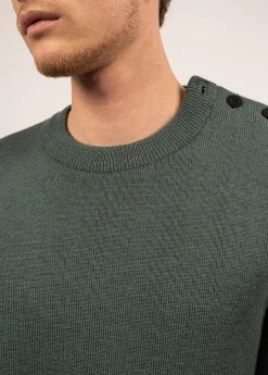 SAINT JAMES Pulls Marins*Pull marin uni Cancale Vegetal