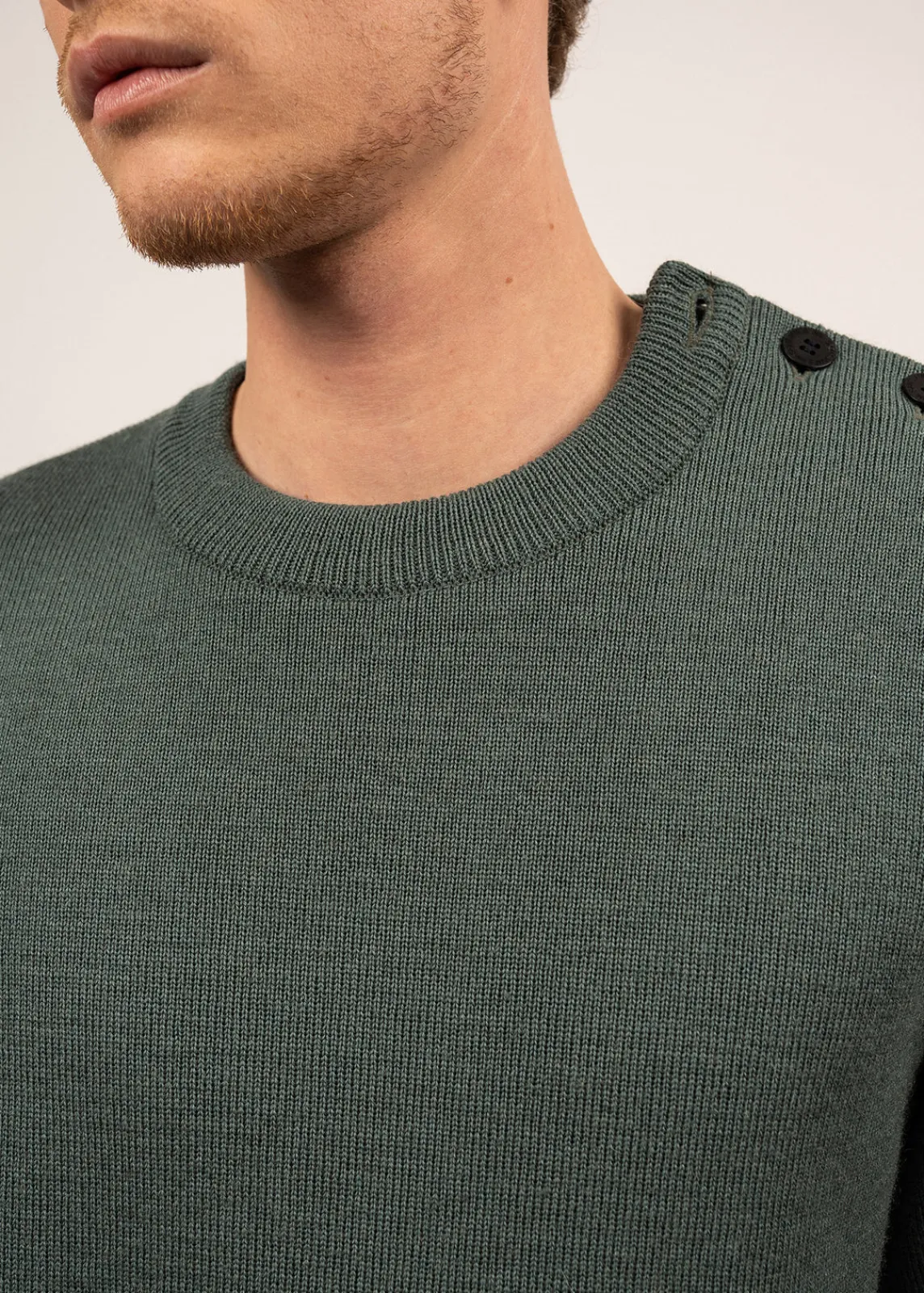 SAINT JAMES Pulls Marins*Pull marin uni Cancale Vegetal