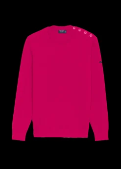 SAINT JAMES Pulls Marins*Pull marin uni Cancale Magentapop/magenta