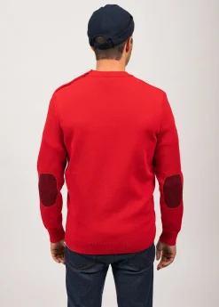 SAINT JAMES Pulls Marins*Pull marin uni Dinan Rouge